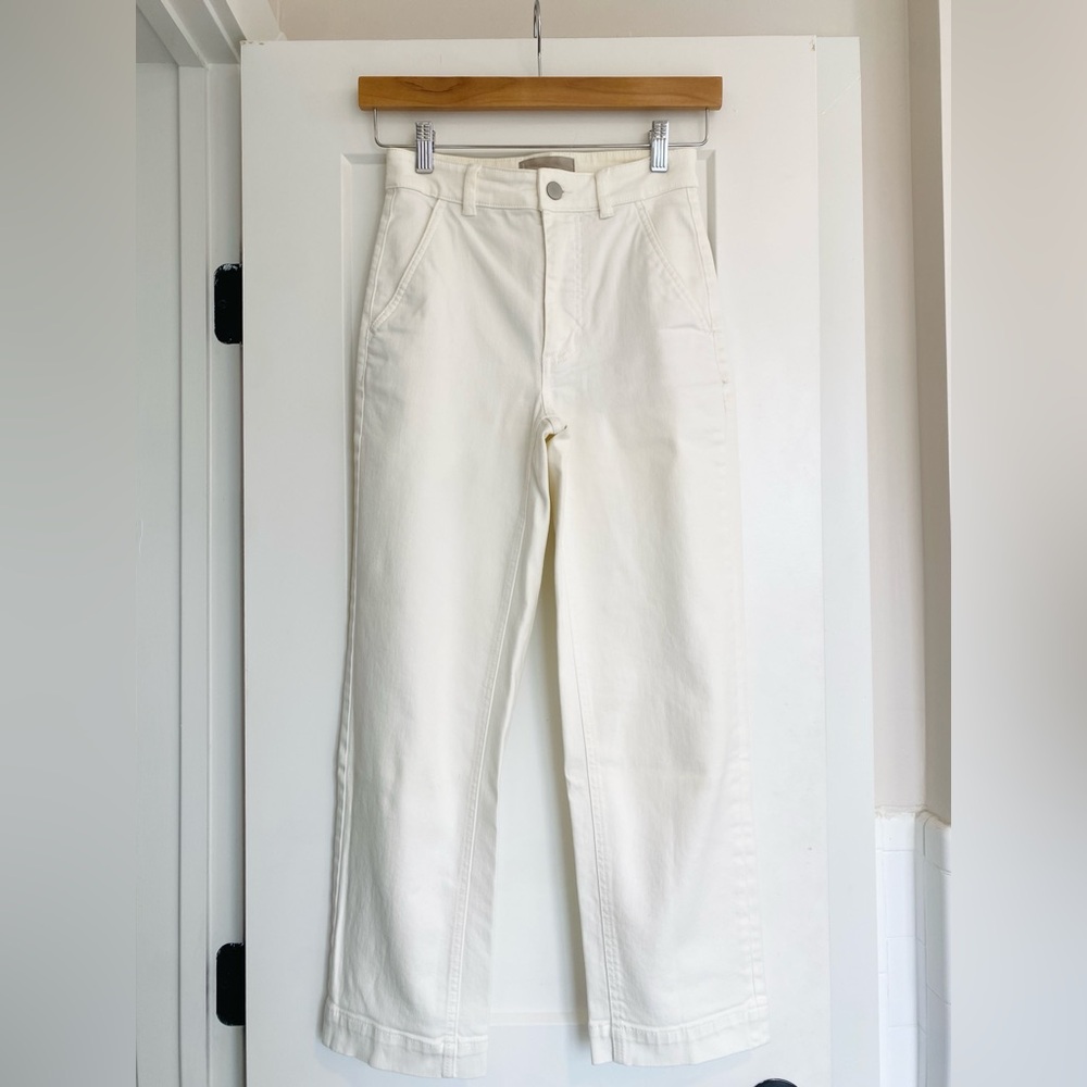 Everlane The Straight Leg Crop in White 00
